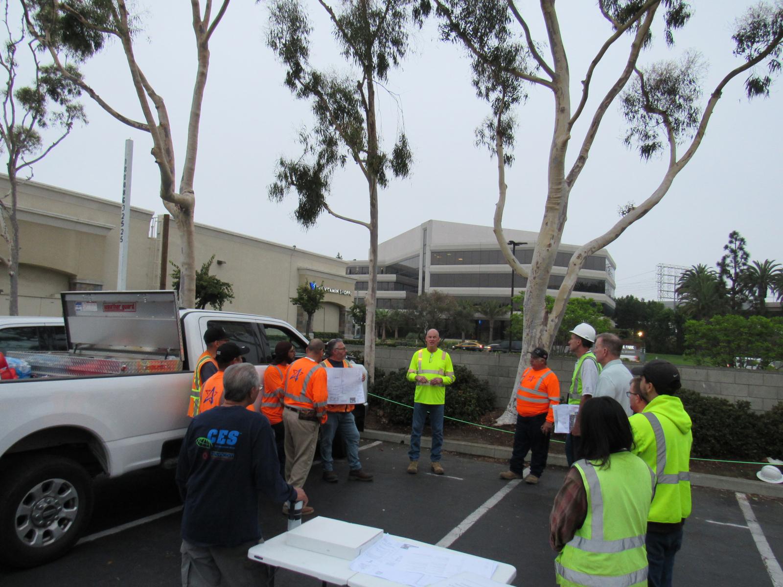 CES field crew safety briefing before mobilization
